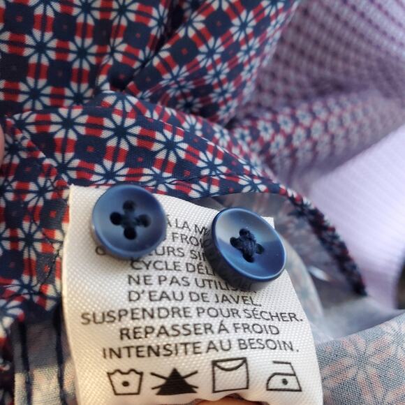 Con.struct slim Fit Colorful pattern moisture wisking 4-way Stretch casual shirt - Picture 4 of 7